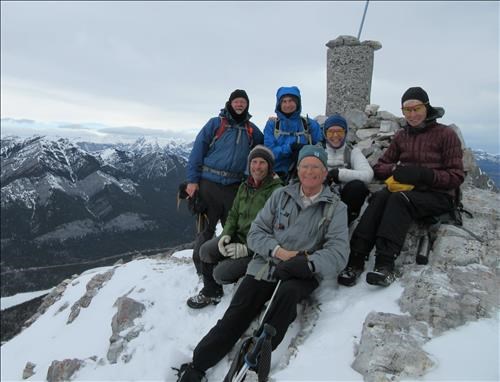 At the South Baldy summit cairn