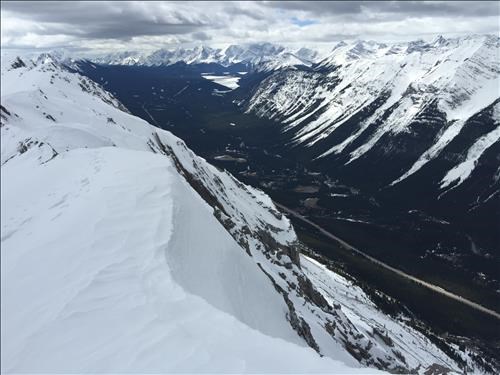 Kananaskis Lakes in the distance from top