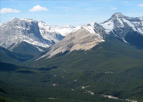 Looking west to Gibraltar and East peak of Burns
