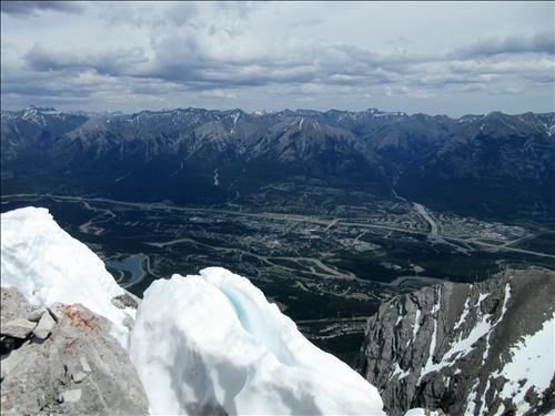 Canmore from the summit of Lawrence Grassi