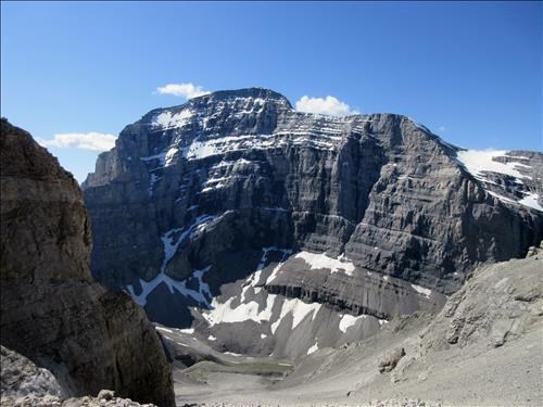 The North face of Mt Sparrowhawk from the top of the talus cone