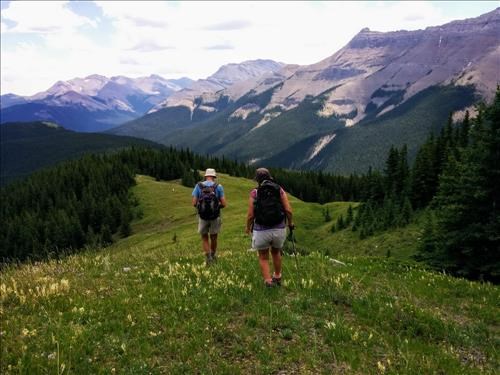 Heading back down to Bluerock Meadows