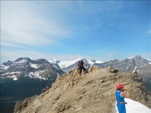 Obs. Pk - Our fearless leader emerges - ready to tackle the crux...