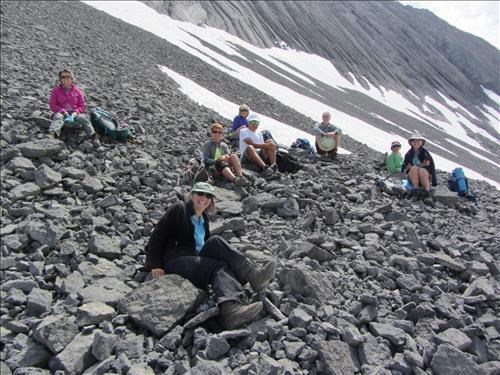 Pleasant lunch spot above Old Goat Glacier