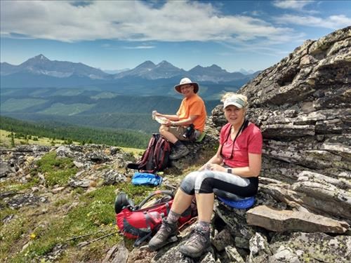 Lunch on the ridge.