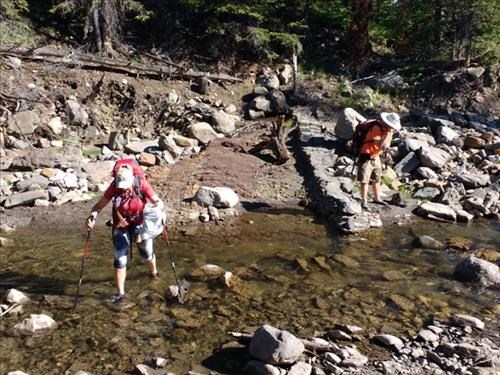 Crossing Wilkinson Creek.