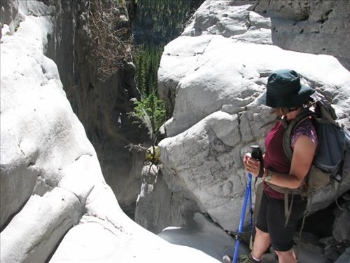 Looking over the top of the first "pour off"