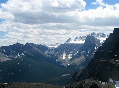 Looking south to Consolation lakes valley