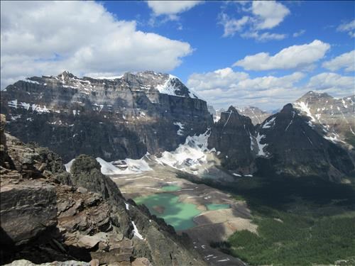 The East face of Mount Lefroy from the summit of Wastach