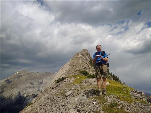 Needle Pk-Pat below narrow ridge to summit