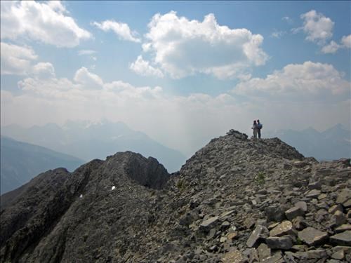 {607 Dam Gann} and {1490 Ch Sci} on summit Mount Burgess