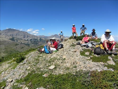 Lunch on the summit of Lakeview Ridge