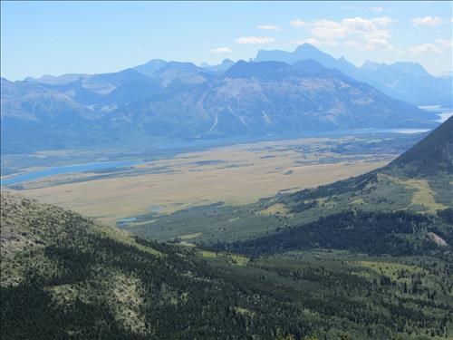 View south towards Waterton Lakes