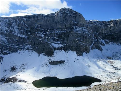 Invincible Lake from the summit of Mount Nomad