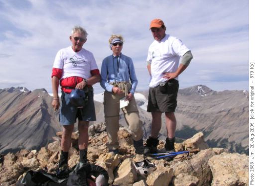 Jim, Christine & Mark on the North Summit of Oyster Peak.