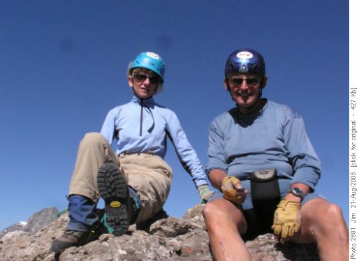 Christine and Jim on the summit of Brachiopod Mountain.