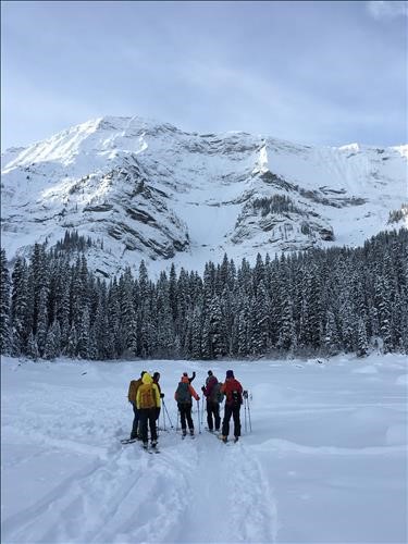 Warspite Lake looking up at the Hourglass
