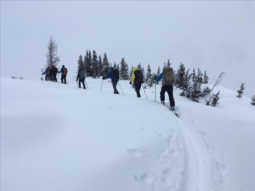 Last ascent before traversing to Ptarmigan Lake
