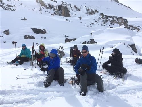Lunch on the edge of Ptarmigan Lake by Redoubt