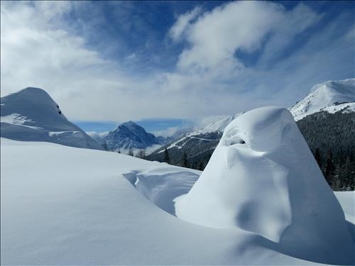 Mount temple from Boulder Pass