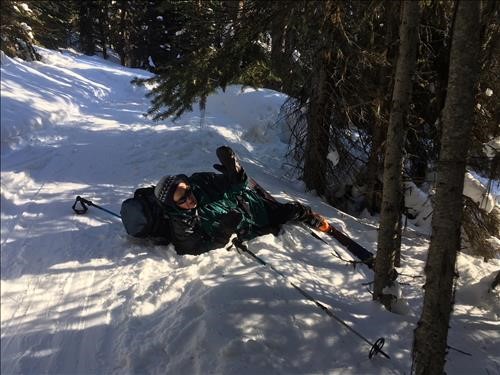 Relaxing on Healy Pass Trail