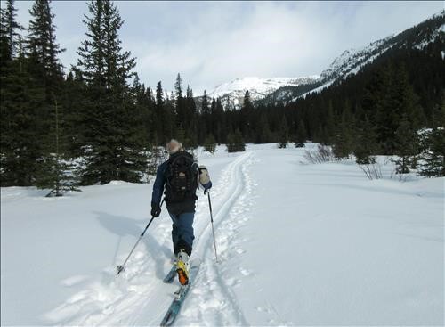 Ed heading up the Helen Creek drainage