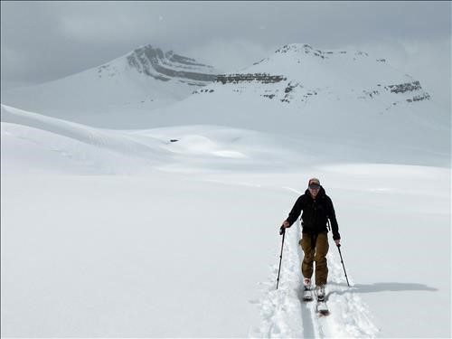 Jean Michel at the base of the second col 