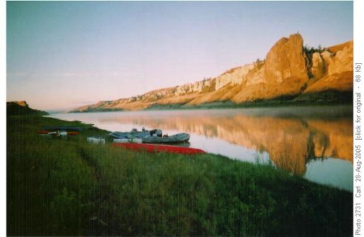 Idylic morning at Eagle Creek on the Missouri