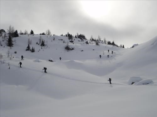 Ramblers ascend end of Wolverine Valley to Unity Ridge