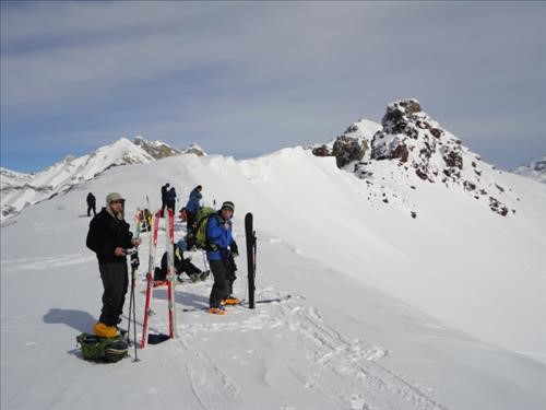 Lunch on ridge between Unity Peak and Purple Peak