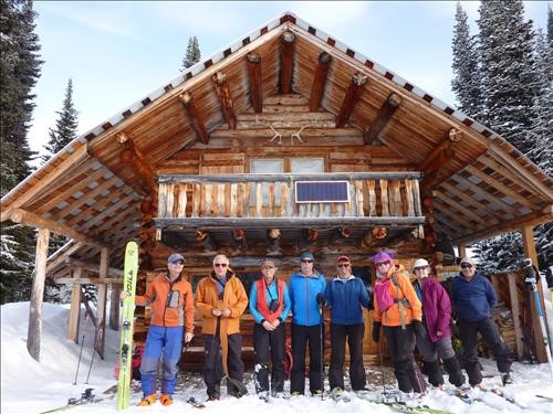 {1963 Carol Guthrie} "The Crazy Eights" in front of the Dave Henry Lodge