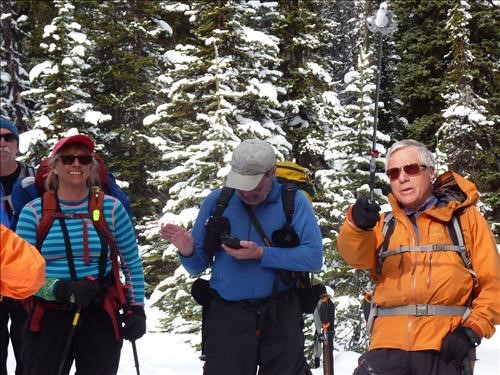 Now according to Stan and Peter, our route should be up here somewhere