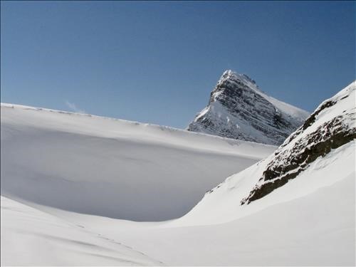 Almost finished the big climb:French-Haig-Robertson traverse.