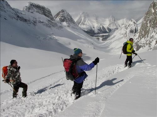 Carl, Bill and Rainer below Robertson Col: French-Haig-Robertson traverse.