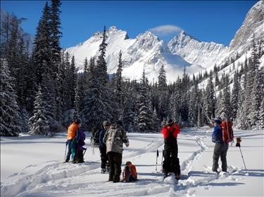 Ramblers in French Creek on French/Haig/Robertson Traverse