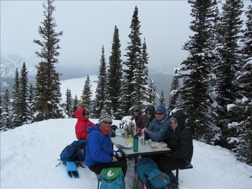 The April Fools dining at Blueberry Hill: Barb, Ricardo, Inge, Nancy, Philip & Rosanne