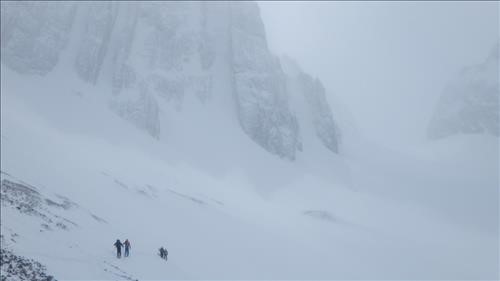 View toward Haig glacier, getting cloudy