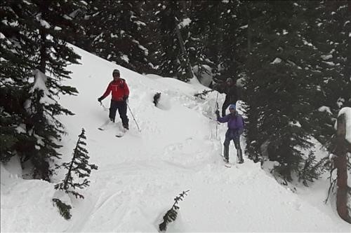 Chip, Shirley and David negotiating Healy Creek