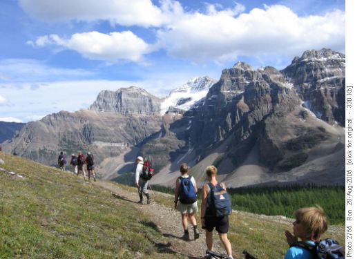Heading home, Wenkchemna Pass trail