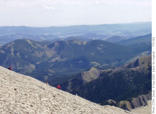Descending the ridge from Sentinel peak