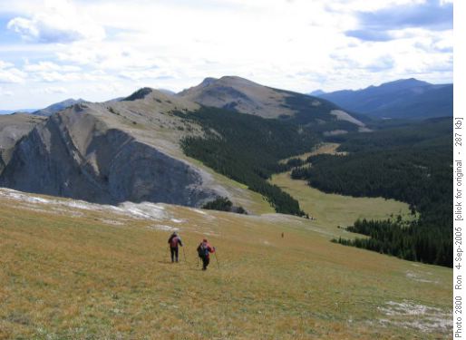south ridge, Sentinel Peak