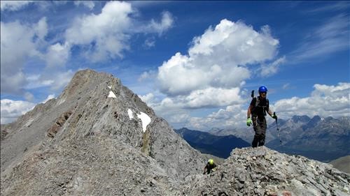 Bruce on the middle section of the traverse