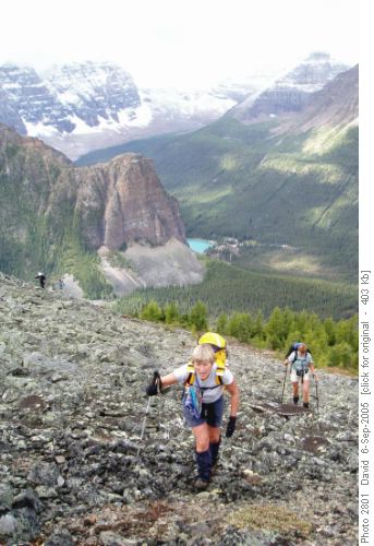 Climbing N Ridge on Panorama