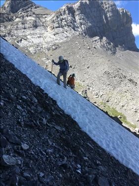 The Orphan/Wind Ridge-Sim and Ealaine descend via snow