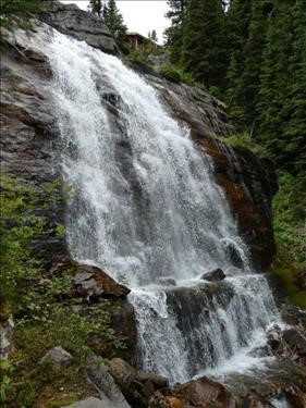 Waterfall below Lk Agnes