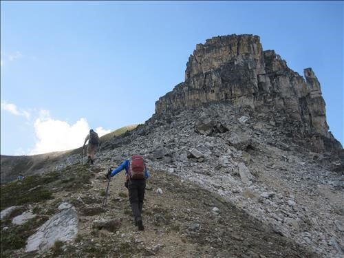on the way up