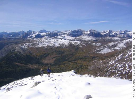 Looking west from west ridge of Mount Borgeau