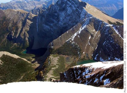 Alderson and Carthew Lakes from summit of Mount Carthew
