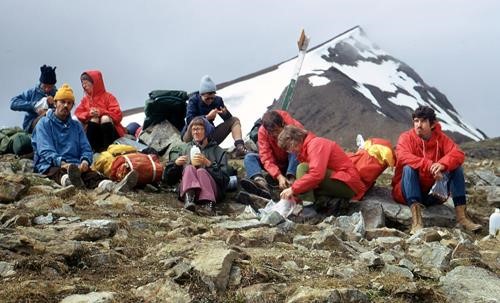 1973, Shovel Pass: Bob Pattison, Brian + Elaine Crummy, Claire Aghion, Marianne + Tom Flanagan, M. Crouch 