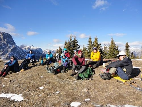 Lunch on Wind Ridge Summit: Teresa, Brian, Jane, Christine, Sim, Janice, Julien, John, Arnold